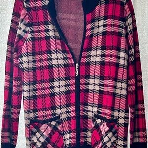 Allison Daley Red and Black Knit Sweater